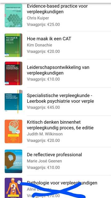 Studieboeken verpleegkunde hbo beschikbaar voor biedingen
