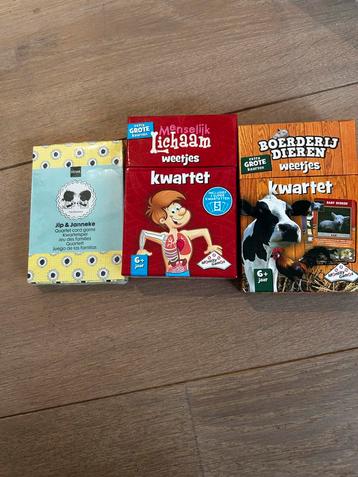 Kwartetspellen - Jip en Janneke en weetjeskwartet beschikbaar voor biedingen