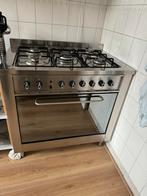 Gasfornuis 5 pitten met elektrische oven 90x60x90 (BxDxH), 60 cm of meer, 4 kookzones, Vrijstaand, Gebruikt