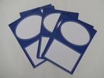 * 12x blauw passepartout ovaal rechthoekig papier 15x 21 cm, Ophalen of Verzenden, Nieuw, Materiaal