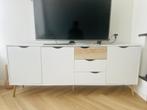 Moderne kastenset , 3 stuks wit/hout, Ophalen of Verzenden, Zo goed als nieuw, 25 tot 50 cm, Minder dan 100 cm