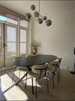 Zwarte eettafel, Huis en Inrichting, Tafels | Eettafels, 200 cm of meer, Ophalen of Verzenden, Zo goed als nieuw, Vijf personen of meer