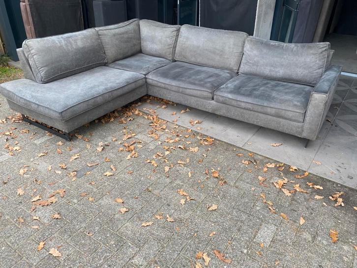 !!ACTIE!! GROENE HOEKBANK, GRATIS LEVERING, Huis en Inrichting, Banken | Bankstellen, Gebruikt, Hoekbank, Vierpersoons of meer