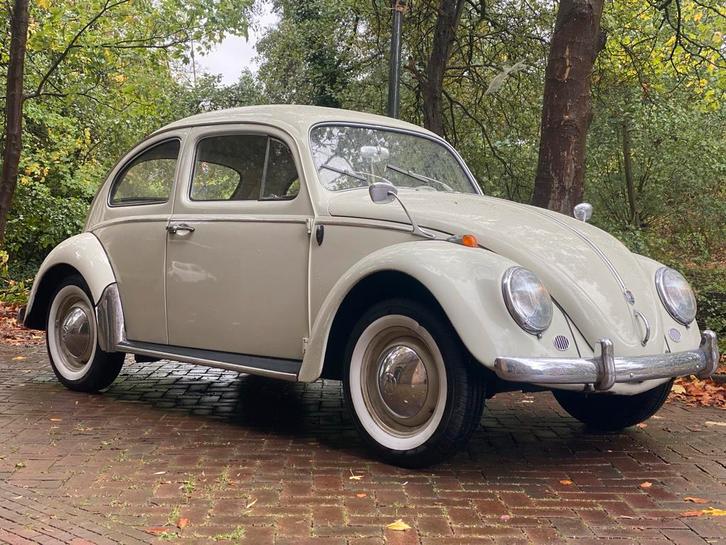 Volkswagen Kever 1962, Auto's, Volkswagen, Bedrijf, Benzine, Sedan, Handgeschakeld, Wit, Beige, Stof, Achterwielaandrijving, Ophalen
