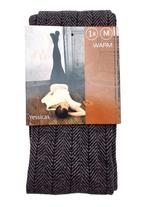 Te koop zwart en grijs visgraat winter panty., Overige kleuren, Maat 40/42 (M), Ophalen of Verzenden, Zo goed als nieuw