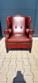 Schapenleren fauteuil, Huis en Inrichting, Ophalen, Gebruikt, ., 75 tot 100 cm