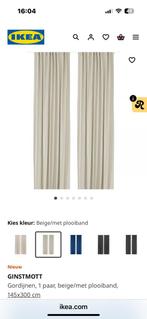 2 nieuwe IKEA Ginstmott gordijnen kleur beige, Ophalen of Verzenden, Nieuw, Beige, 200 cm of meer