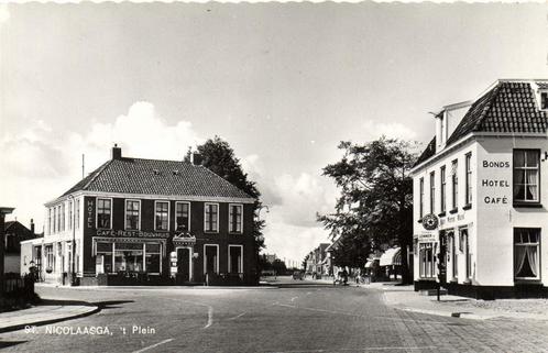 St. Nicolaasga, t Plein - Bouwhuis / Het Witte Huis - ongelo, Verzamelen, Ansichtkaarten | Nederland, Ongelopen, Utrecht, 1920 tot 1940