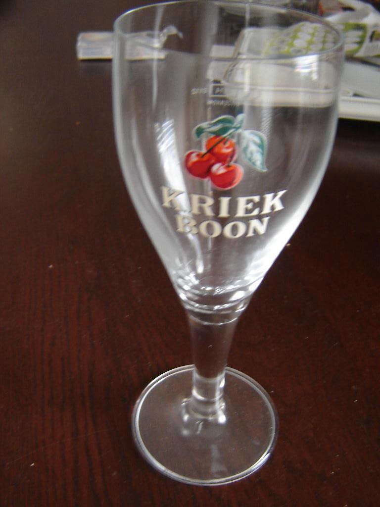 Kriekboon bier glas, Ophalen of Verzenden, Zo goed als nieuw, Gebruiksvoorwerp