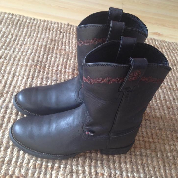 Leren laarzen van Justin J-flex, Dieren en Toebehoren, Paardrijkleding, Zo goed als nieuw, Dames, Schoeisel, Western, Ophalen