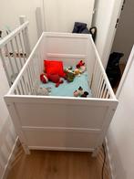 Wit kinderbed van 76x146 met lade, Gebruikt, 70 tot 85 cm, Matras, 140 tot 160 cm