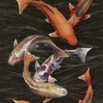 Koi karper vissen vlies behang Natural Instinct 781014, Ophalen of Verzenden, Minder dan 10 m², Zwart
