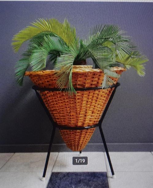 Vintage Rohé Noordwolde rotan mand, rieten mand, Huis en Inrichting, Woonaccessoires | Overige, Zo goed als nieuw, Ophalen