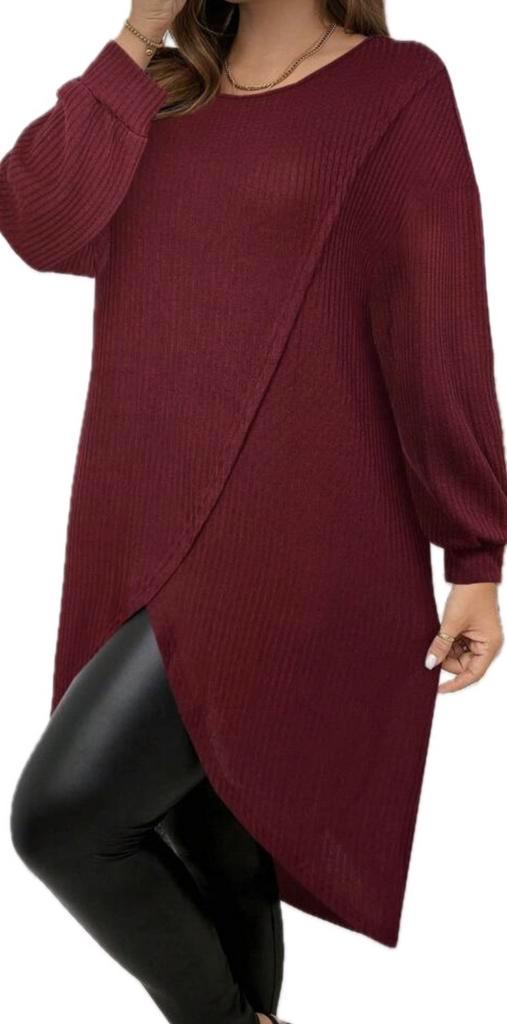 Top Catty Bordeauxrood (44-52), Kleding | Dames, Grote Maten, Nieuw, Shirt of Top, Rood, Verzenden
