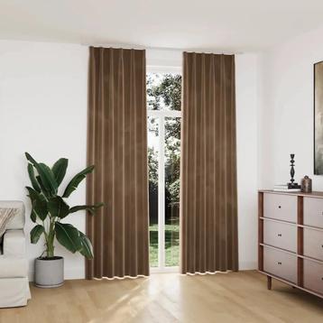 Gordijnen verduisterend 2 st met haken 140x245 cm beschikbaar voor biedingen