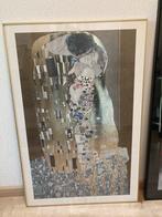 Klimt De Kus grote poster met gouden details, Ophalen
