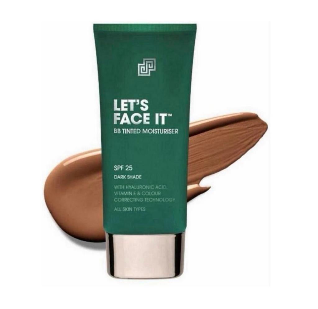 Shakeup - Let's Face It BB - Tinted Moisturiser Dark 50ml, Bruin, Gehele gezicht, Nieuw, Ophalen of Verzenden