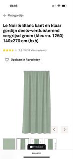 7x Le Noir & Blanc gordijnen, verduisterend, groen, 100 tot 150 cm, 200 cm of meer, Ophalen of Verzenden, Zo goed als nieuw