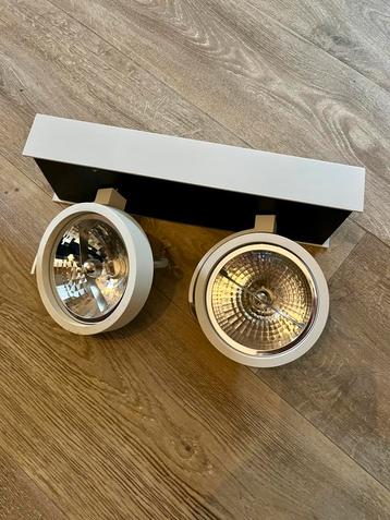 Halogeen spot dubbel plafondlamp beschikbaar voor biedingen