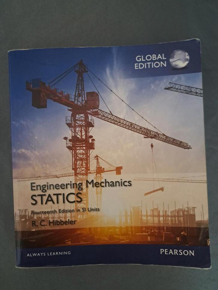Engineering Mechanics Statics - R.C. Hibbeler, Boeken, Studieboeken en Cursussen, Gelezen, WO, Beta, Ophalen of Verzenden