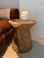 Teak houten bijzzet tafel, 45 tot 60 cm, Minder dan 55 cm, Vierkant, Ophalen of Verzenden