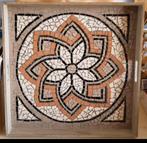 Prachtig gemozaiekt dienblad., Huis en Inrichting, Woonaccessoires | Dienbladen, Ophalen, Zo goed als nieuw, Vierkant, Hout