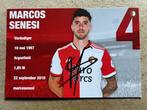 Feyenoord spelerskaart Senesi met handtekening, Ophalen of Verzenden, Zo goed als nieuw, Feyenoord, Spelerskaart