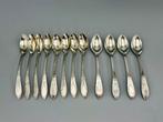 12 zilveren Empire theelepels, Cornelis Knuysting, 1802, Ophalen of Verzenden