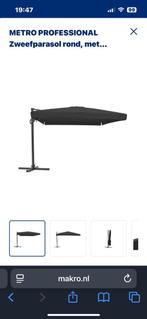 Sterke horeca Zweefparasol (zwart), Ophalen of Verzenden, Nieuw, 2 tot 3 meter, Kantelbaar