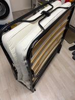 Logeerbed / Opklapbed met IKEA Tustna matras, Ophalen, Eenpersoons, Zwart, Zo goed als nieuw