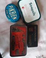 4 Oude Blikken: Pik Bien, Strepsils, etc., Ophalen of Verzenden, Gebruikt, Tabaksdoos of Verpakking