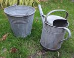 Vintage zinken emmer /zinken gieter, Tuin en Terras, Ophalen of Verzenden, Gebruikt
