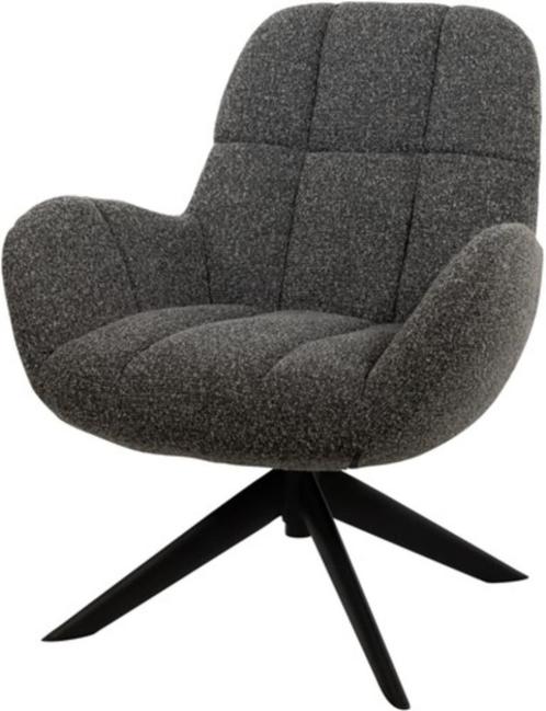 Draaifauteuil Elvis Else Antraciet, Huis en Inrichting, Fauteuils, Nieuw, Hout, Kunststof, Leer, Metaal, Riet of Rotan, Stof, Overige materialen