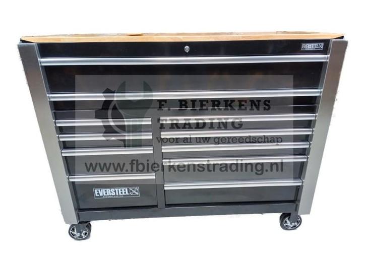 Gereedschapswagen Eversteel - Gevuld!, Doe-het-zelf en Verbouw, Gereedschapskisten, Zo goed als nieuw, Gevuld, Ophalen of Verzenden