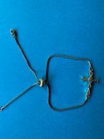 Verguld armbandje met kruisje, verstelbaar, Sieraden, Tassen en Uiterlijk, Kettingen, Overige materialen, Verstelbaar, Ophalen of Verzenden