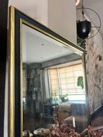 Spiegel facet geslepen blauw & goud vintage, Ophalen, Zo goed als nieuw, Rechthoekig, Minder dan 100 cm