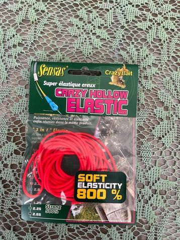 adv 228 / 1 pakje SENSAS CRAZY HOLLOW ELASTIC ROOD  2,20m beschikbaar voor biedingen