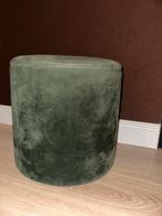 Donkergroene velvet poef hotel chique interieur. Zoetermeer, Huis en Inrichting, Banken | Voetenbanken en Poefen, Ophalen, Gebruikt