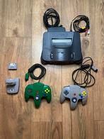 GETEST Nintendo 64 + 2 controllers, controller pak, transfer, Ophalen of Verzenden, Gebruikt, Met 2 controllers, Met geheugenkaart