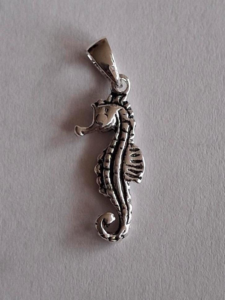 Zilveren Zeepaardje (925), Sieraden, Tassen en Uiterlijk, Kettinghangers, Zo goed als nieuw, Zilver, Zilver, Dier, Verzenden