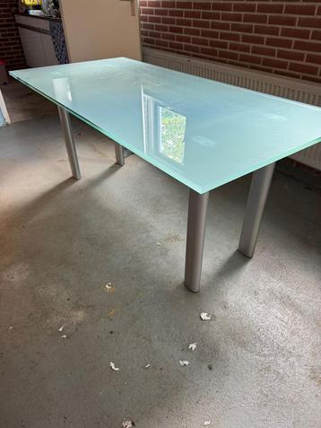 Glazen Eettafel Jan Des Bouvrie 180 cm beschikbaar voor biedingen