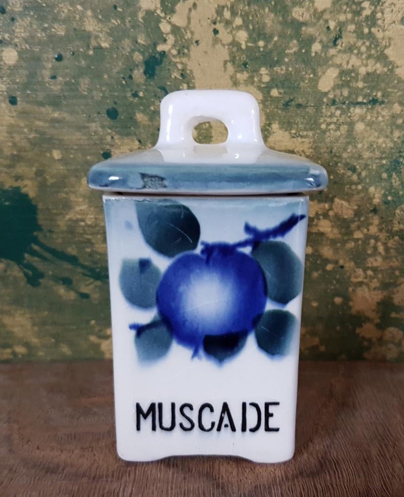 Frans kruidenpotje "Muscade", Urbach, Ophalen of Verzenden