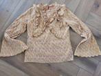 Prachtige feestelijke blouse in maat S, Ophalen of Verzenden, Zo goed als nieuw, Maat 36 (S), Beige