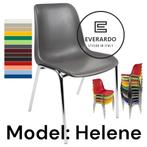 Kantinestoelen Helene. Antraciet. Kuipstoelen stapelstoelen, Marconiweg 10 Zeewolde, Nieuw, Info@everardo.nl, Ophalen of Verzenden