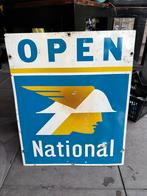 Oude Blikken Reclameplaat National Dubbelzijdig, Reclamebord, Ophalen of Verzenden, S, S