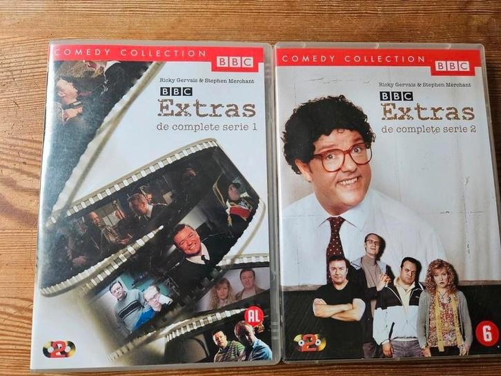 Extras - Complete Serie 1 & 2 (DVD), Cd's en Dvd's, Dvd's | Tv en Series, Zo goed als nieuw, Komedie, Boxset, Alle leeftijden
