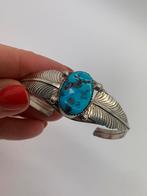 X72 Prachtige zilveren turkoois armband navajo, Sieraden, Tassen en Uiterlijk, Ophalen of Verzenden, X, Met edelsteen, Zilver