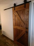 Mooie houten schuifdeur, Doe-het-zelf en Verbouw, Deuren en Horren, Ophalen, Schuifdeur, Binnendeur, 200 tot 215 cm