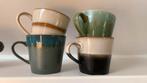 Vier hkliving hk living cappuccino mokken te koop zgan, Ophalen, Keramiek, Zo goed als nieuw, Overige stijlen