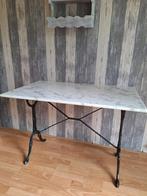 Bistro tafel met marmeren blad leuk voor in de keuken 100x60, Huis en Inrichting, Tafels | Sidetables, Ophalen, 25 tot 50 cm, Rechthoekig